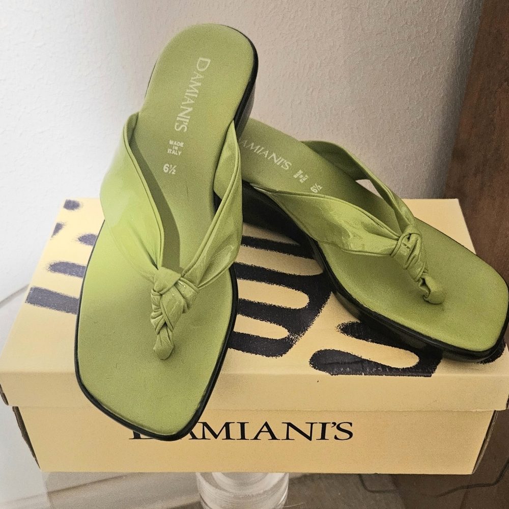 Damiani's Size 6.5 Sandal Green